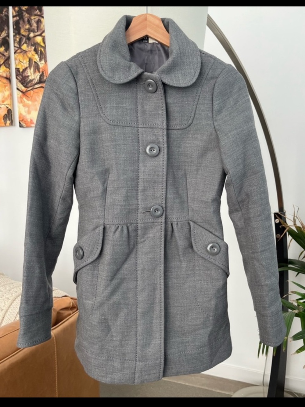 Divided by H&M Grey Wool Coat